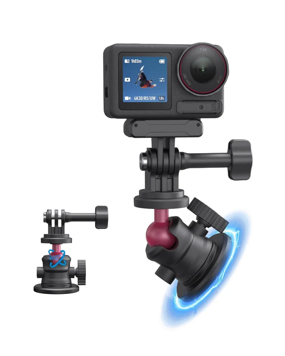 TELESIN Magnetic Metal Mount · 360° Quick-Mount