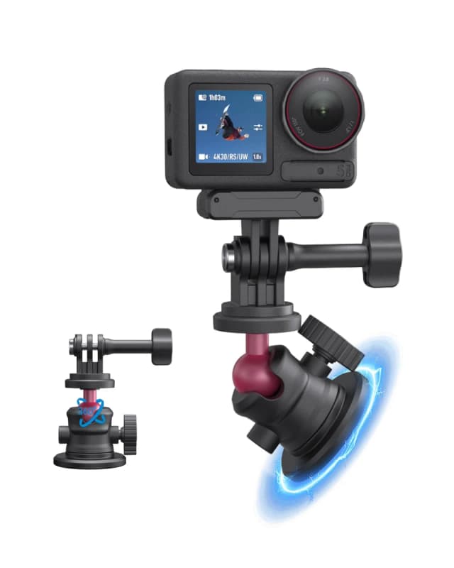 TELESIN Magnetic Metal Mount · 360° Quick-Mount